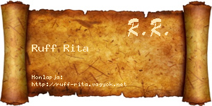 Ruff Rita névjegykártya